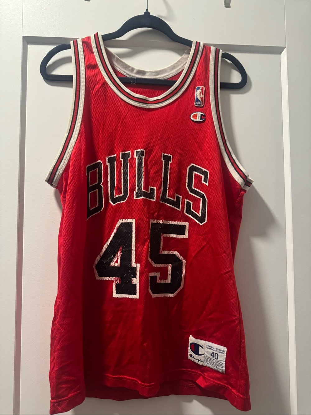 Champion Chicago Bulls Michael Jordan #45 Vintage-Style Basketball Jersey